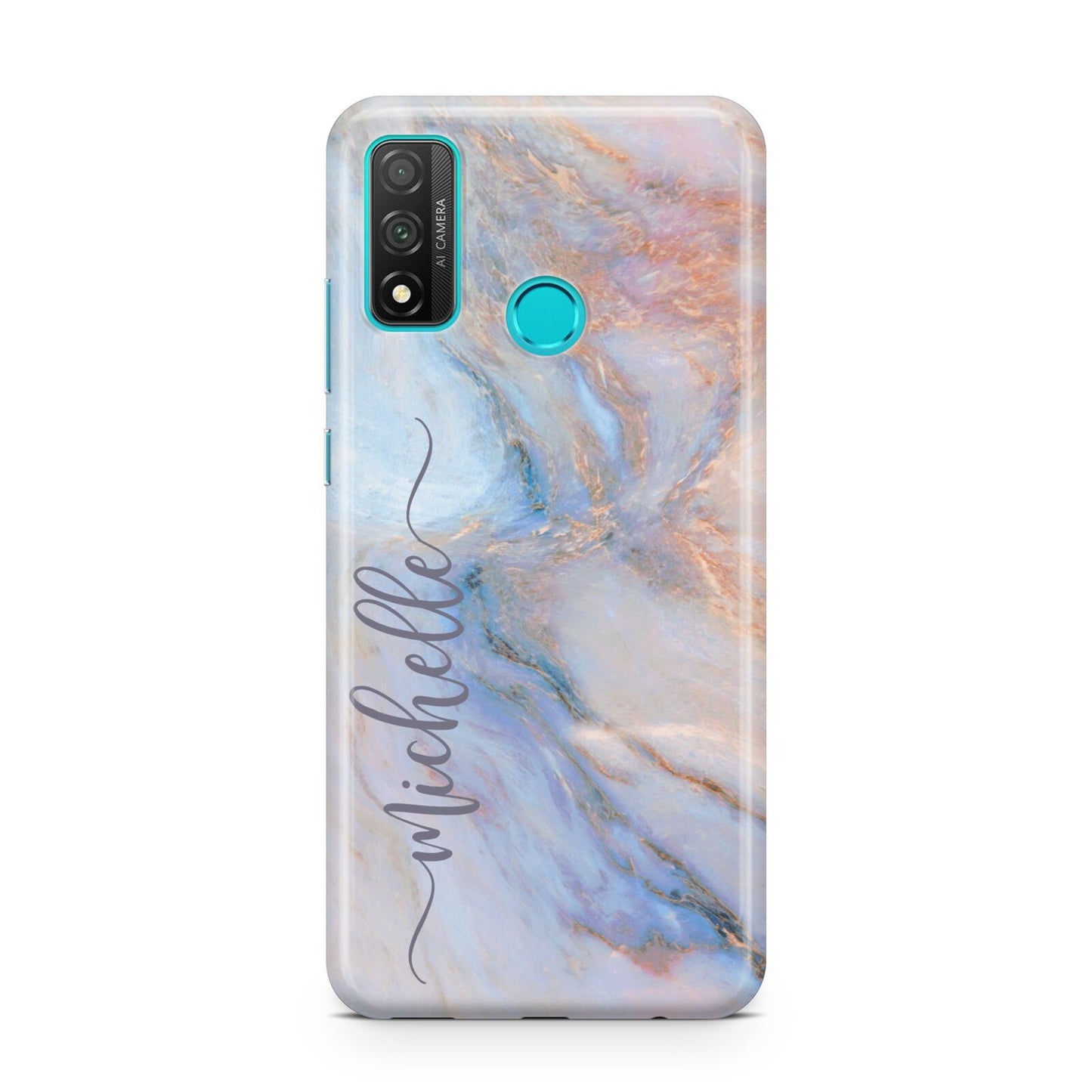 Pale Blue And Pink Marble Huawei P Smart 2020