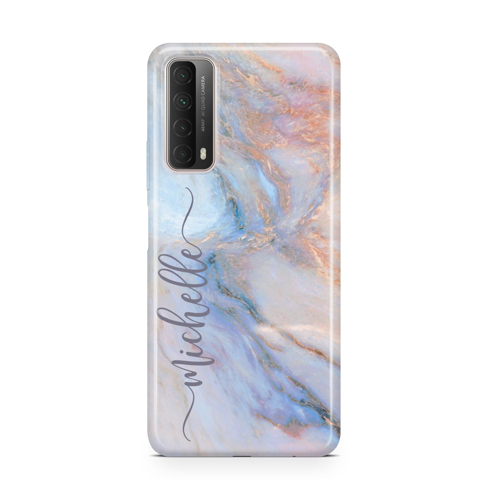 Pale Blue And Pink Marble Huawei P Smart 2021