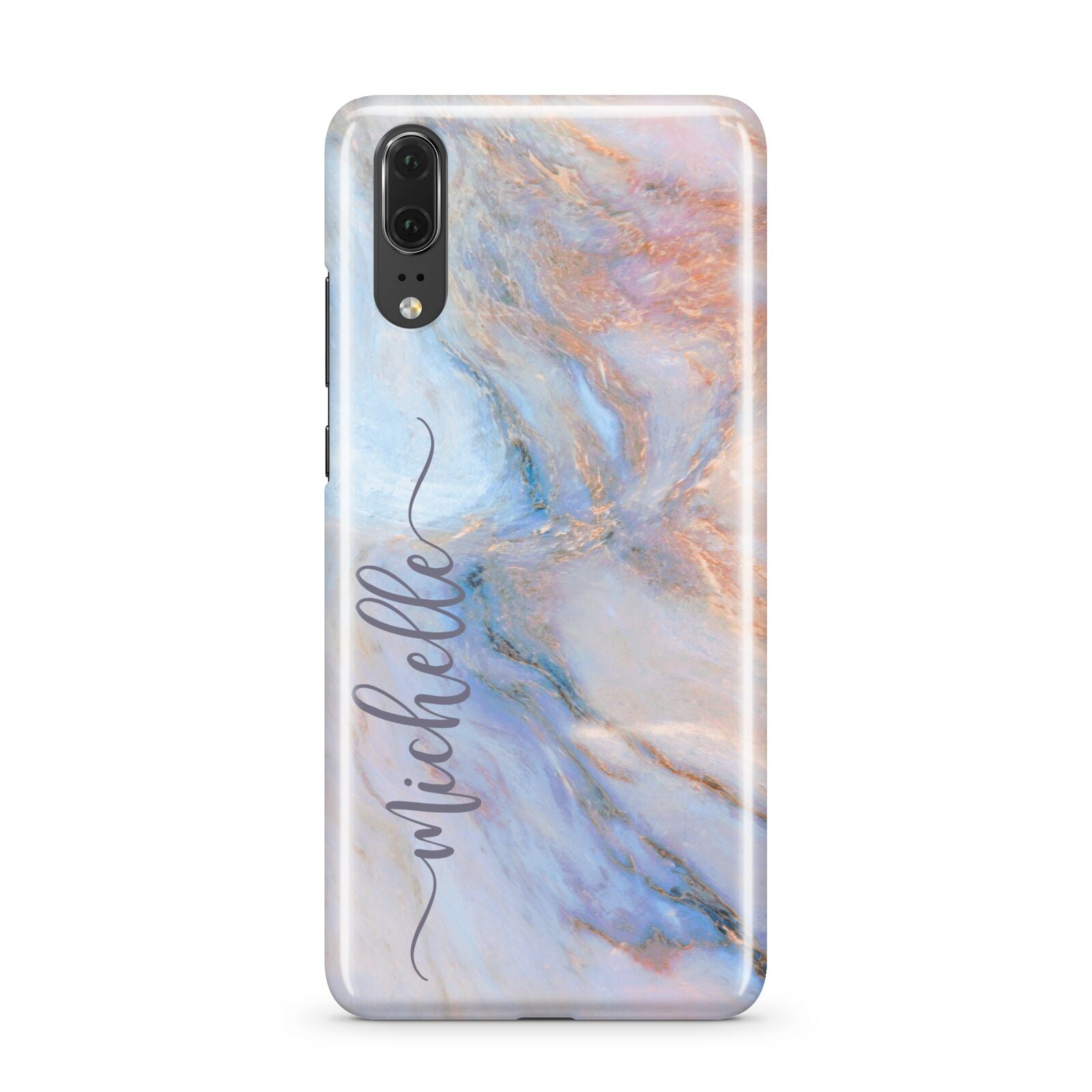 Pale Blue And Pink Marble Huawei P20 Phone Case