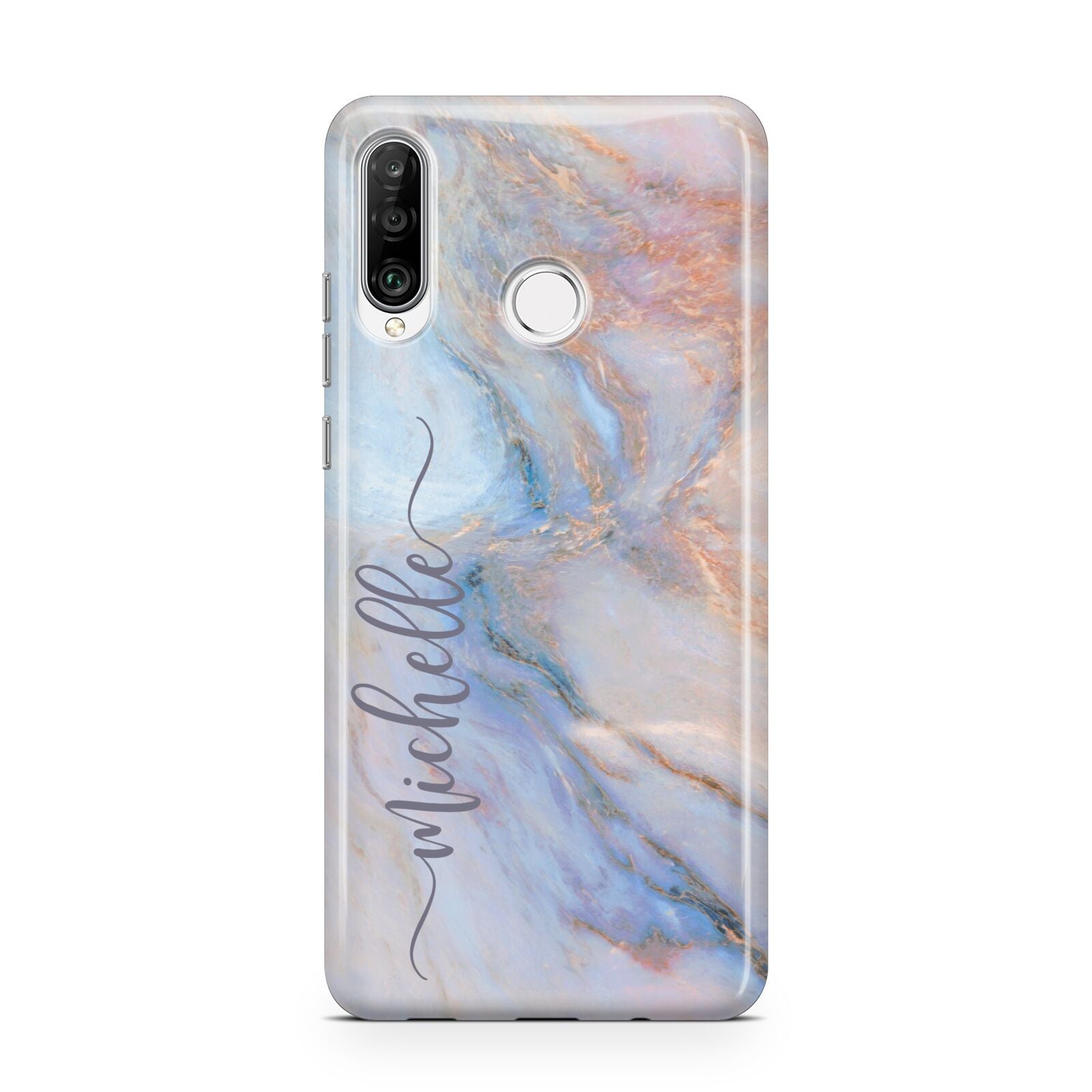 Pale Blue And Pink Marble Huawei P30 Lite Phone Case