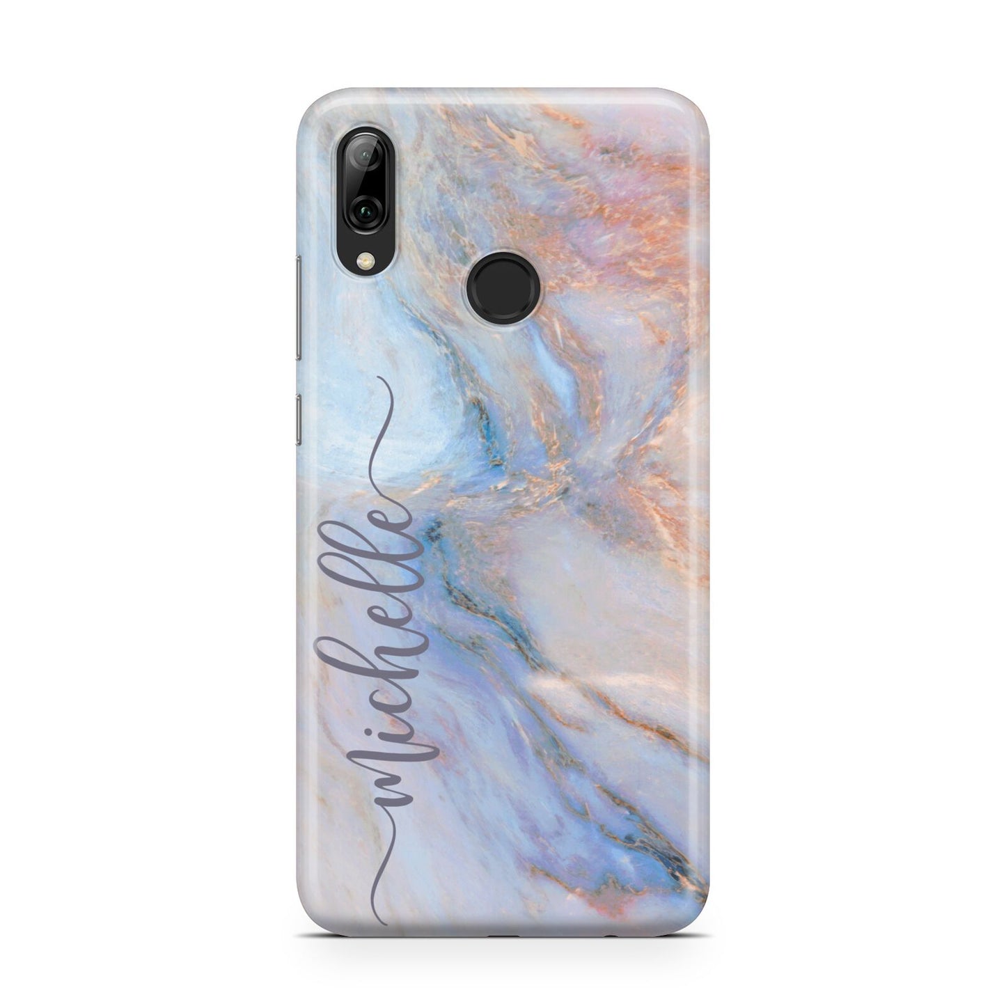 Pale Blue And Pink Marble Huawei Y7 2019