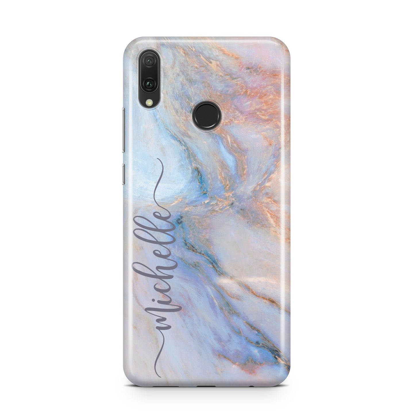 Pale Blue And Pink Marble Huawei Y9 2019