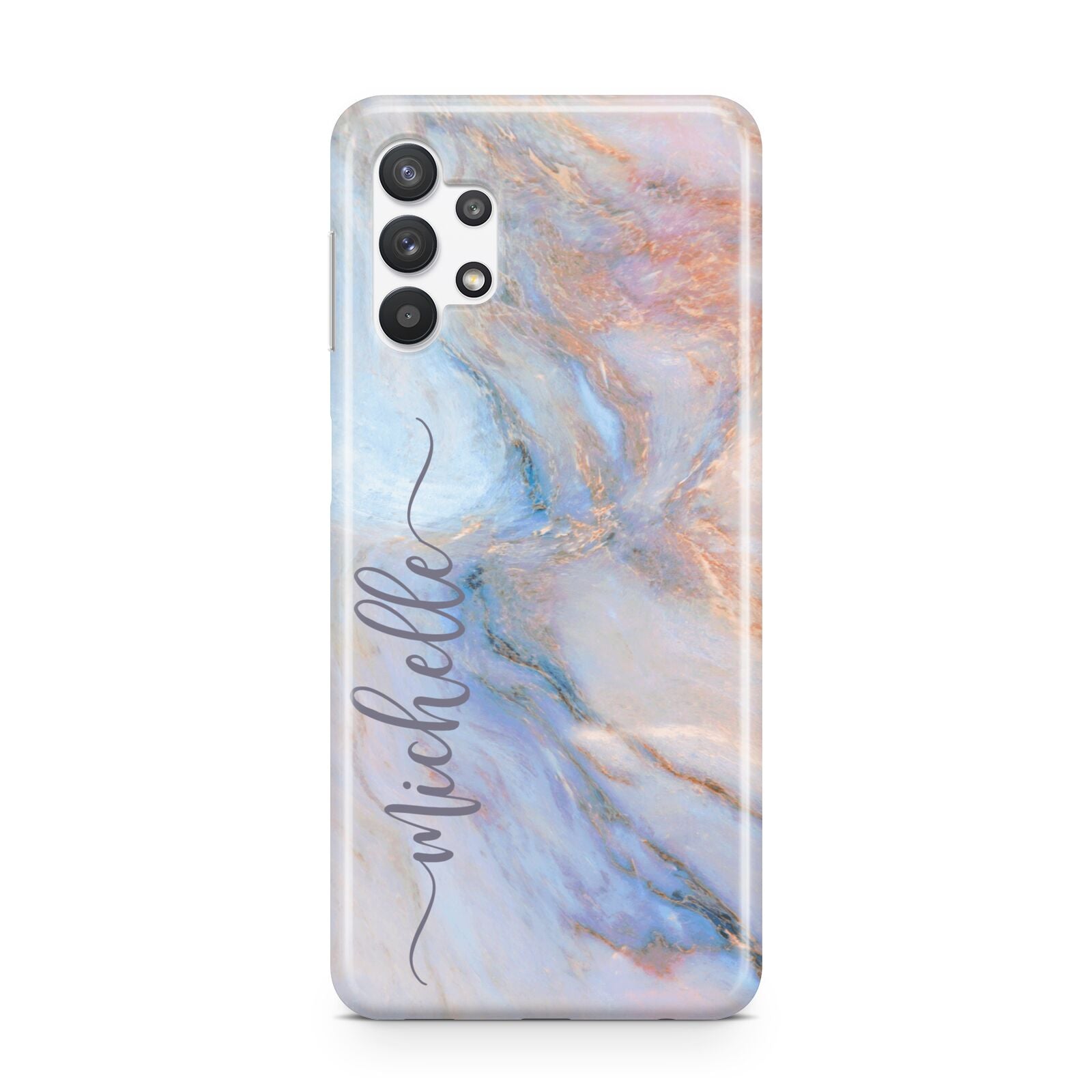 Pale Blue And Pink Marble Samsung A32 5G Case