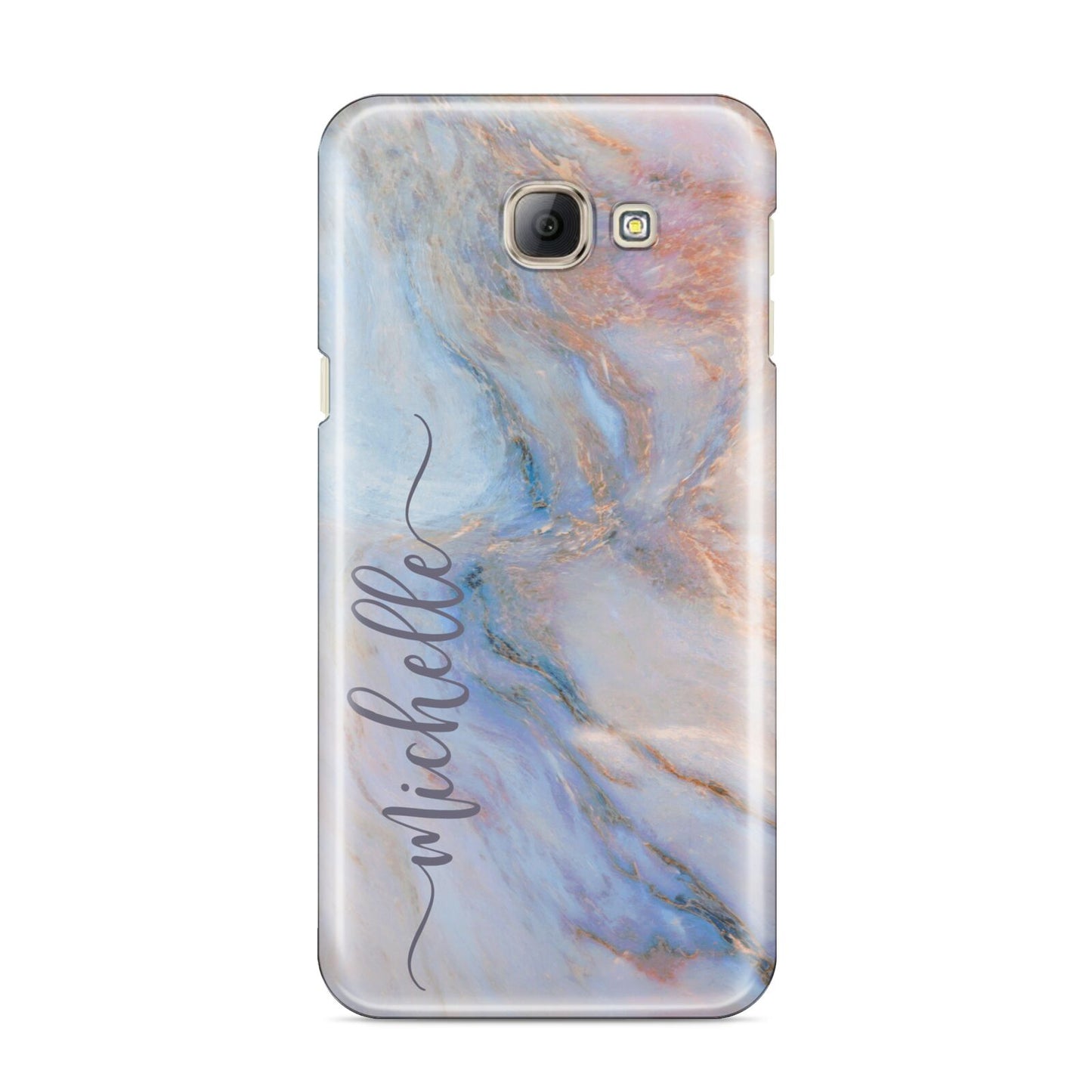 Pale Blue And Pink Marble Samsung Galaxy A8 2016 Case