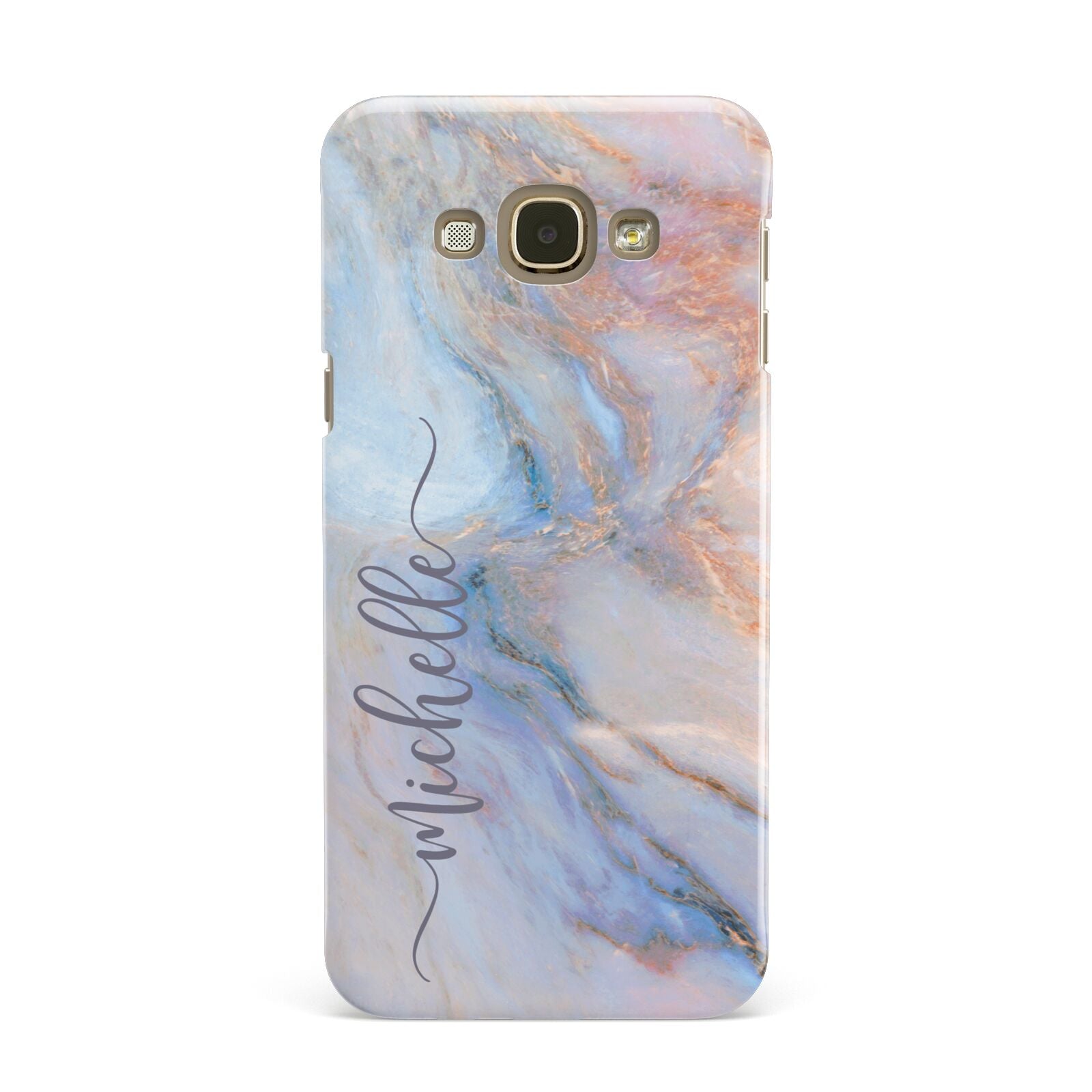 Pale Blue And Pink Marble Samsung Galaxy A8 Case