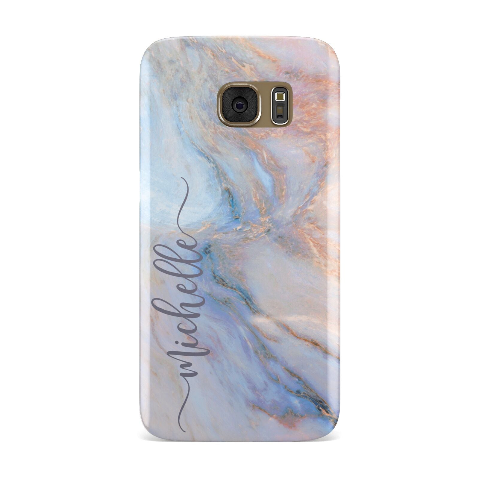 Pale Blue And Pink Marble Samsung Galaxy Case