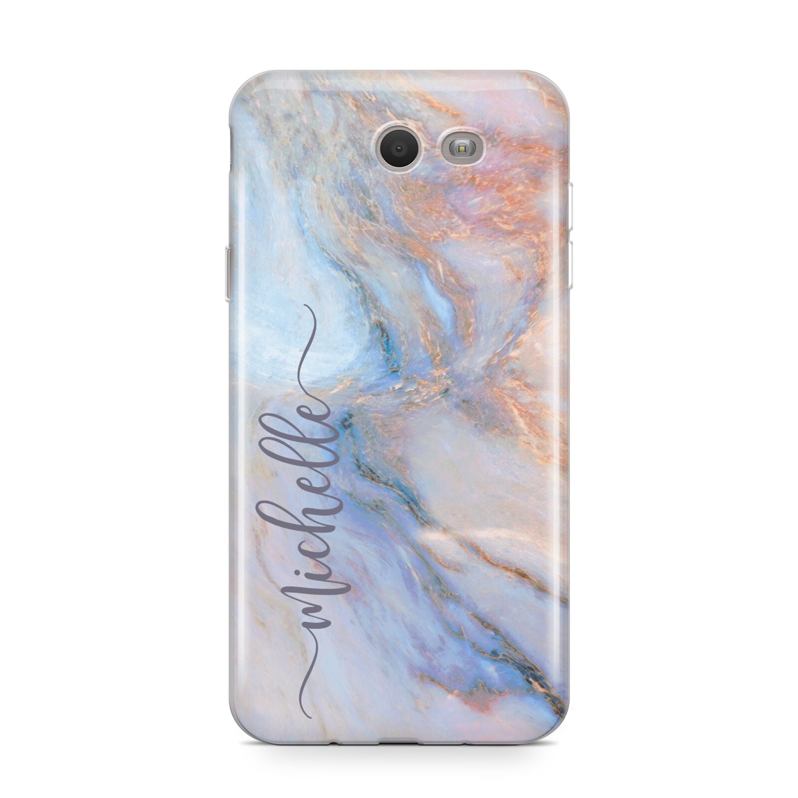 Pale Blue And Pink Marble Samsung Galaxy J7 2017 Case