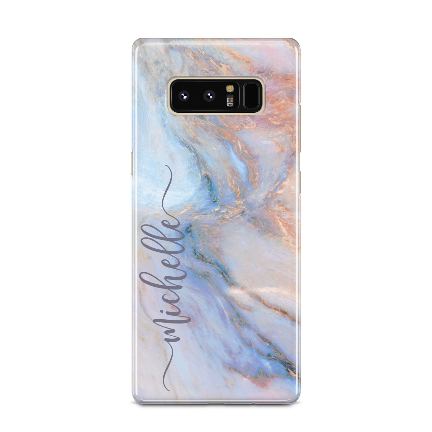 Pale Blue And Pink Marble Samsung Galaxy Note 8 Case