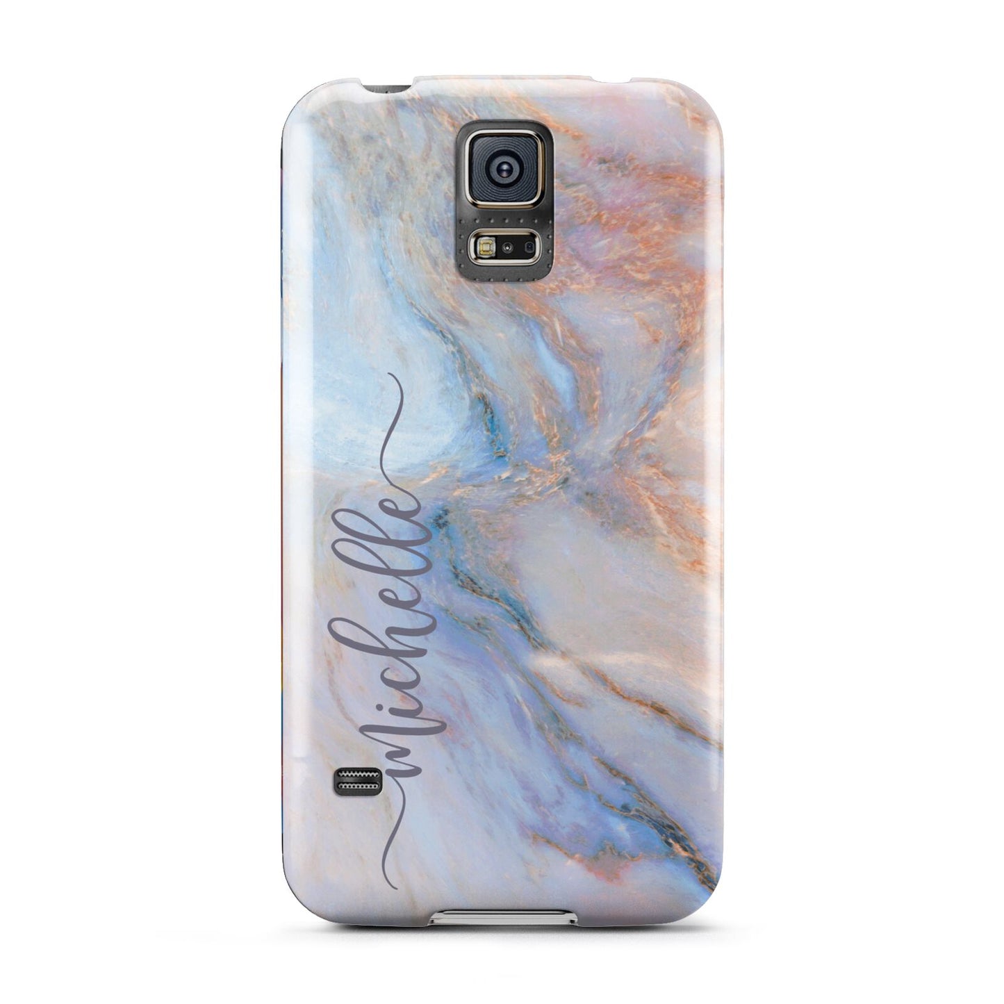 Pale Blue And Pink Marble Samsung Galaxy S5 Case