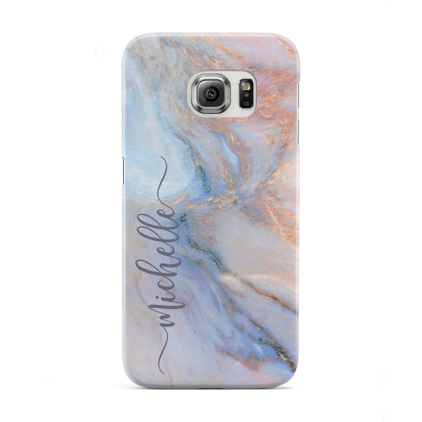 Pale Blue And Pink Marble Samsung Galaxy S6 Edge Case