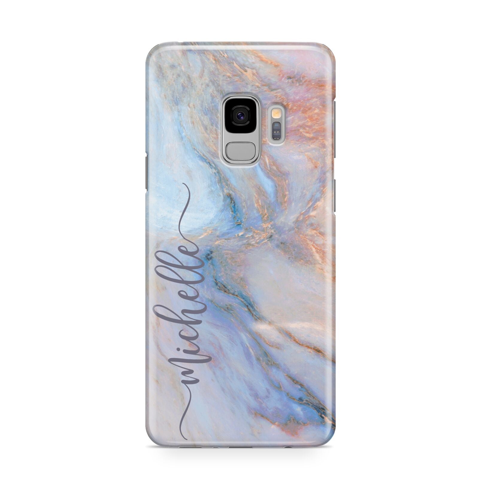 Pale Blue And Pink Marble Samsung Galaxy S9 Case