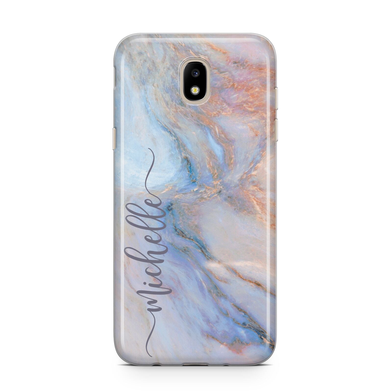 Pale Blue And Pink Marble Samsung J5 2017 Case