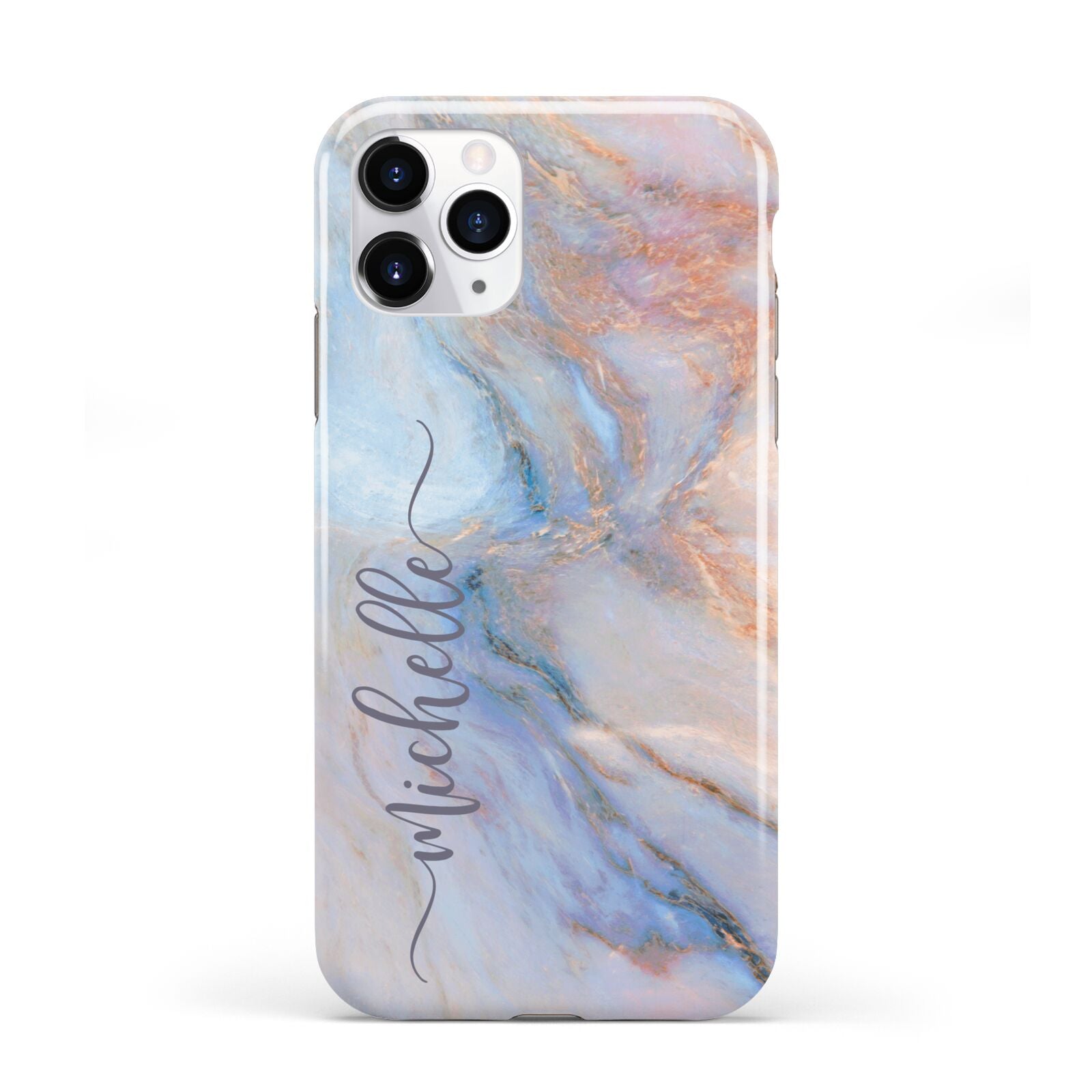 Pale Blue And Pink Marble iPhone 11 Pro 3D Tough Case