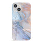 Pale Blue And Pink Marble iPhone 13 Mini Full Wrap 3D Snap Case
