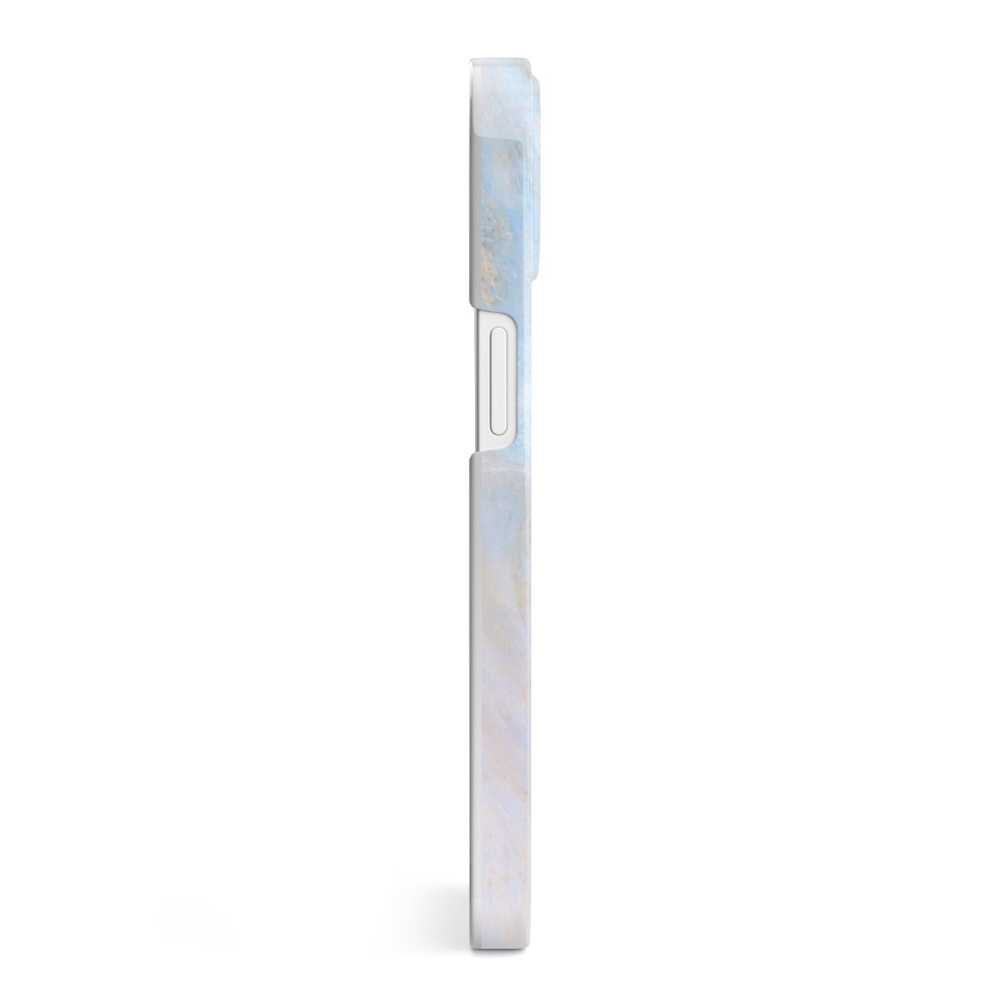 Pale Blue And Pink Marble iPhone 13 Side Image 3D Snap Case