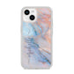 Pale Blue And Pink Marble iPhone 14 Clear Tough Case Starlight