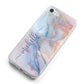 Pale Blue And Pink Marble iPhone 8 Bumper Case on Silver iPhone Alternative Image