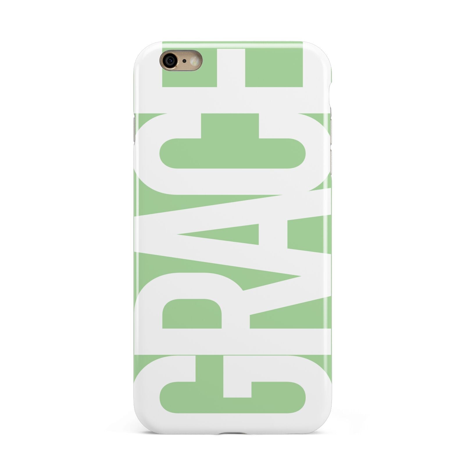 Pale Green with Bold White Text Apple iPhone 6 Plus 3D Tough Case