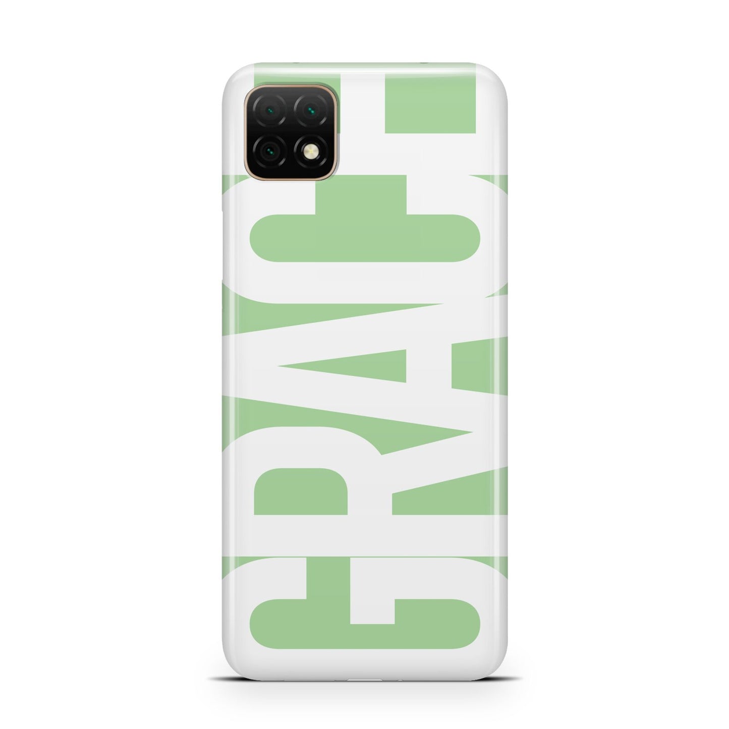 Pale Green with Bold White Text Huawei Enjoy 20 Phone Case