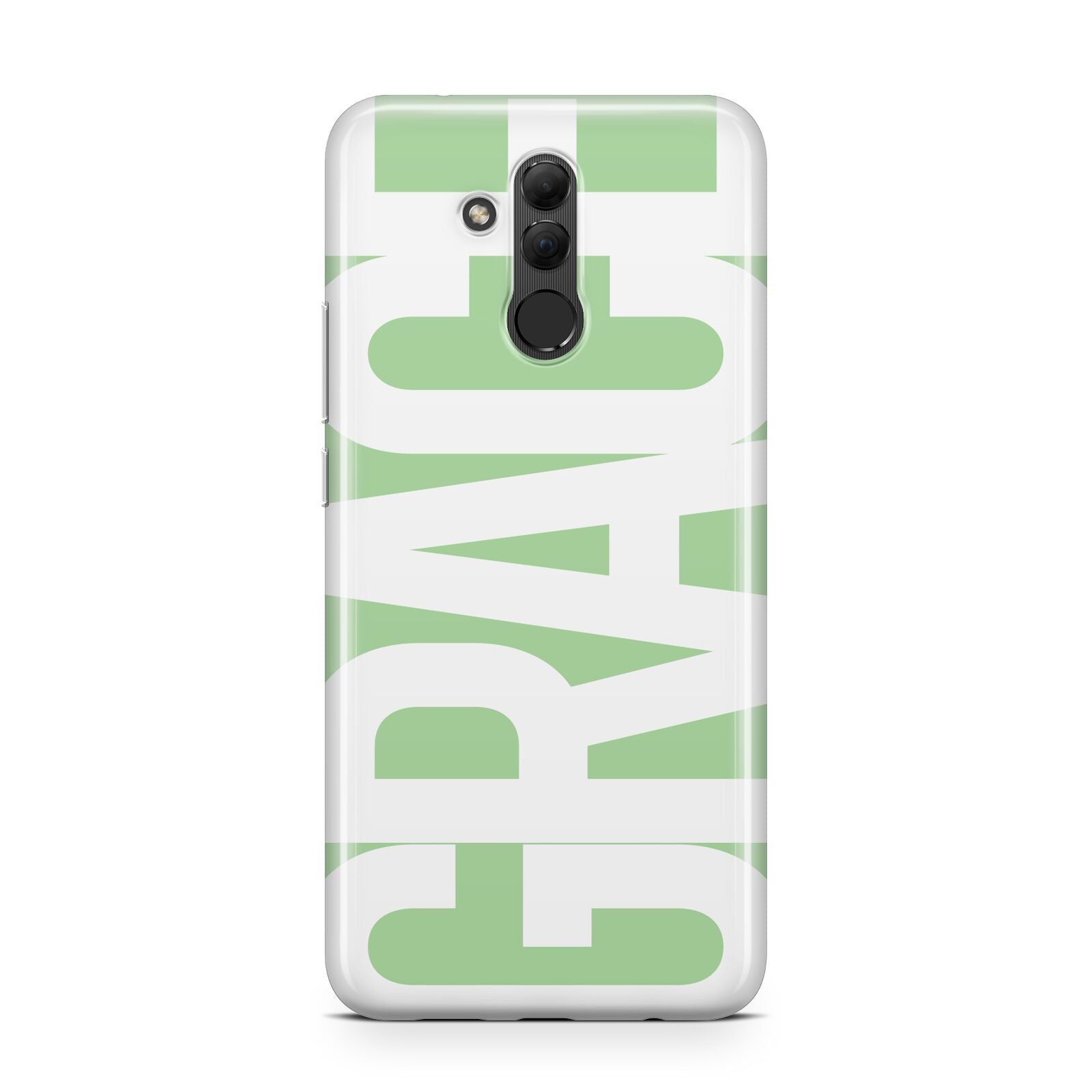 Pale Green with Bold White Text Huawei Mate 20 Lite