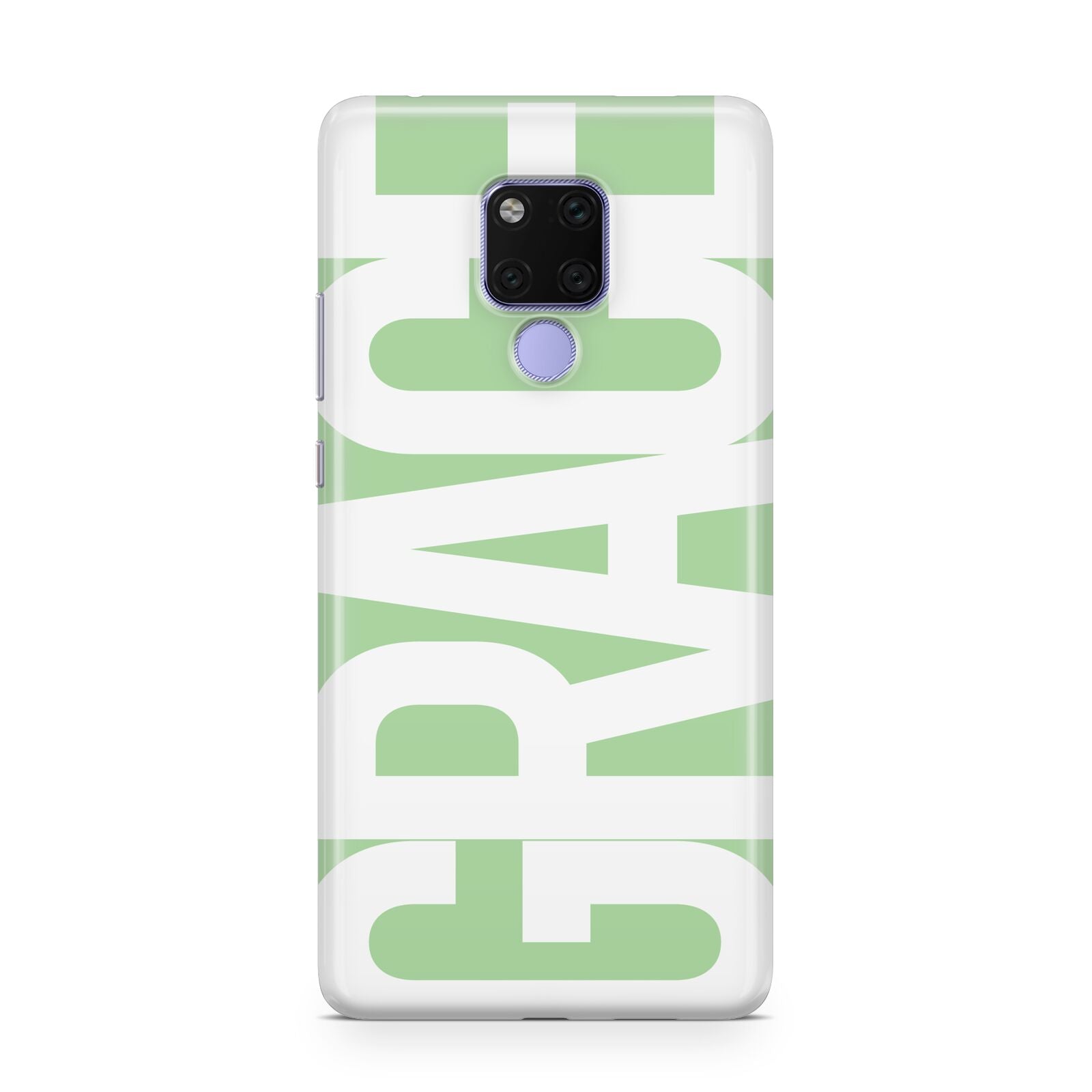 Pale Green with Bold White Text Huawei Mate 20X Phone Case