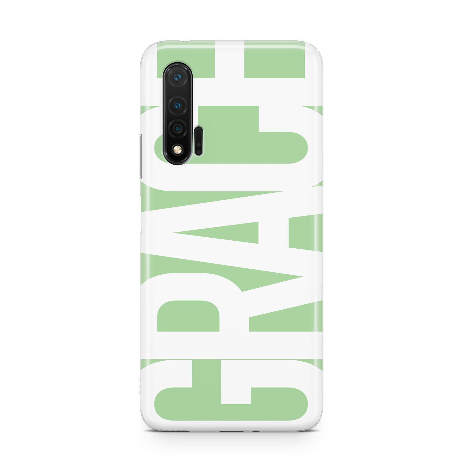 Pale Green with Bold White Text Huawei Nova 6 Phone Case