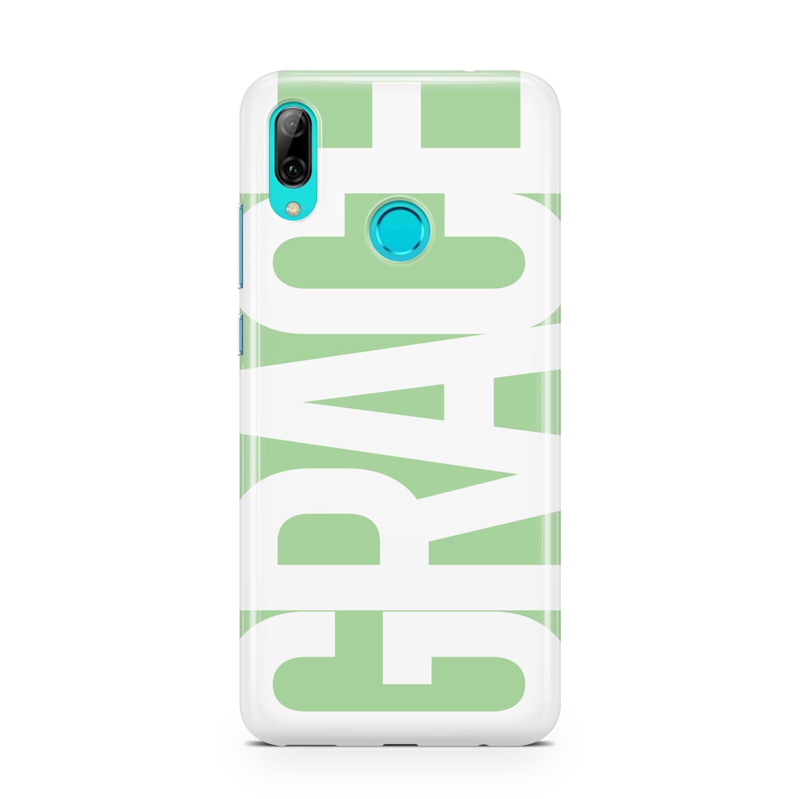 Pale Green with Bold White Text Huawei P Smart 2019 Case