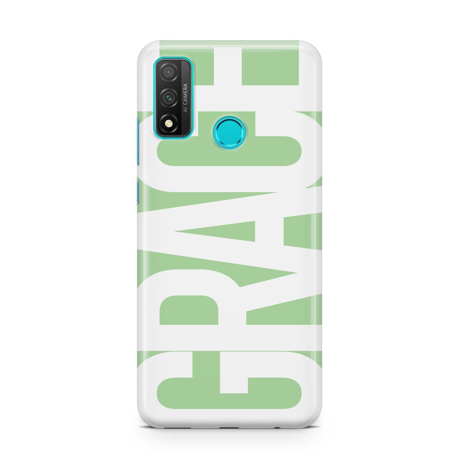 Pale Green with Bold White Text Huawei P Smart 2020