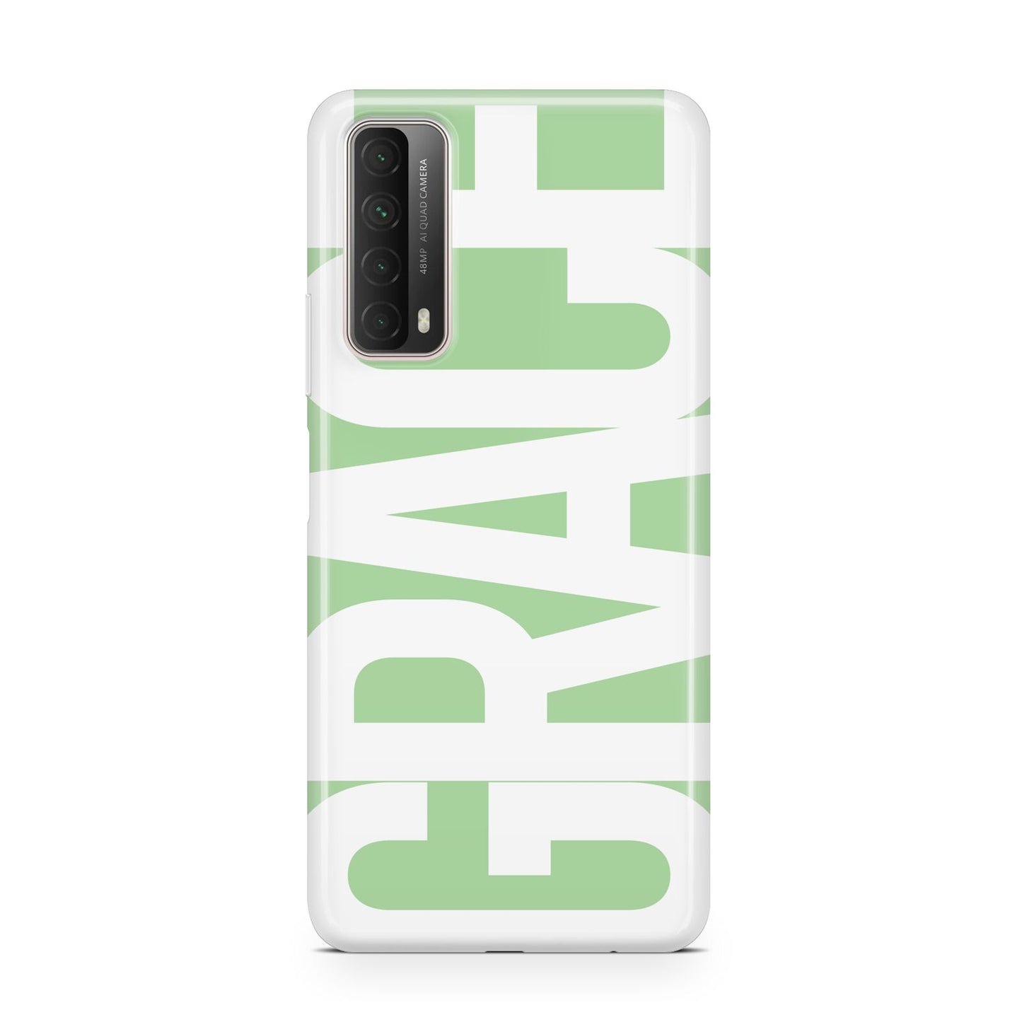 Pale Green with Bold White Text Huawei P Smart 2021