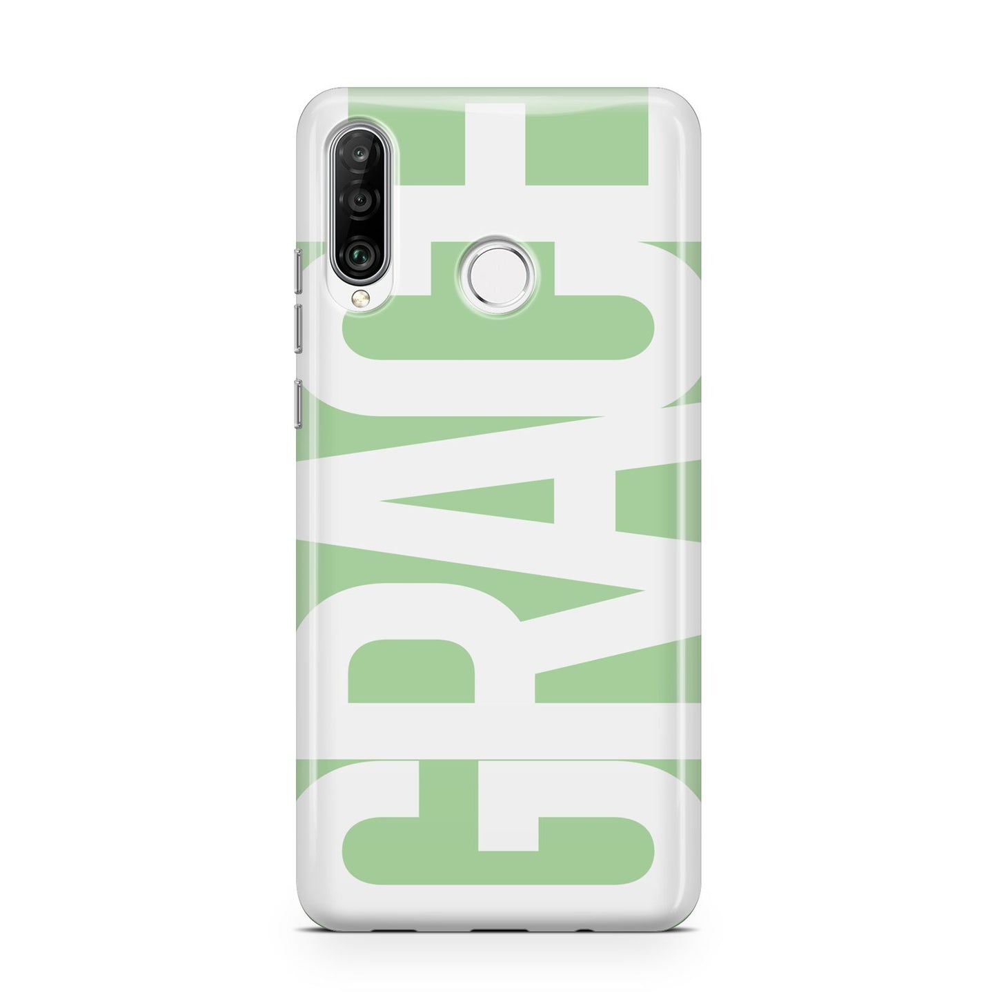 Pale Green with Bold White Text Huawei P30 Lite Phone Case