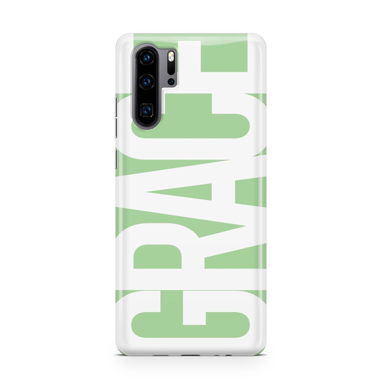 Pale Green with Bold White Text Huawei P30 Pro Phone Case