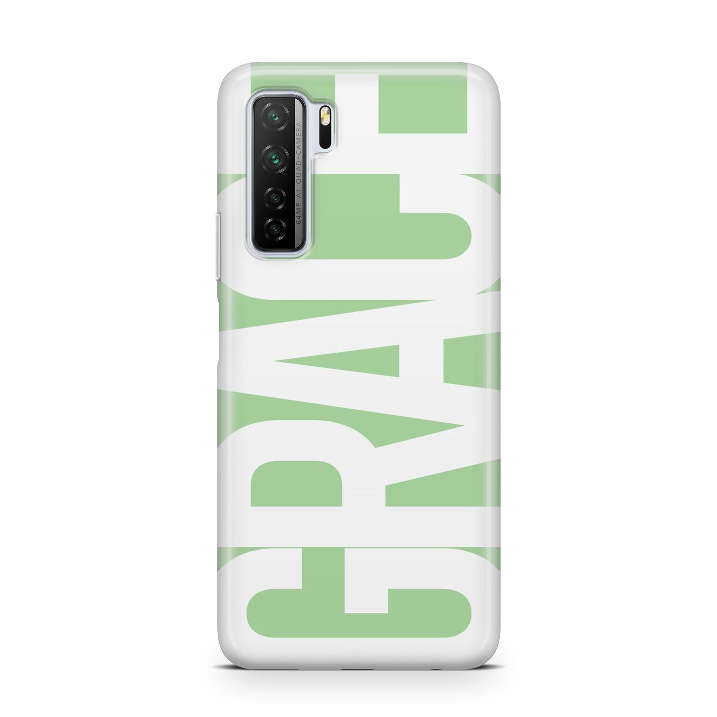 Pale Green with Bold White Text Huawei P40 Lite 5G Phone Case