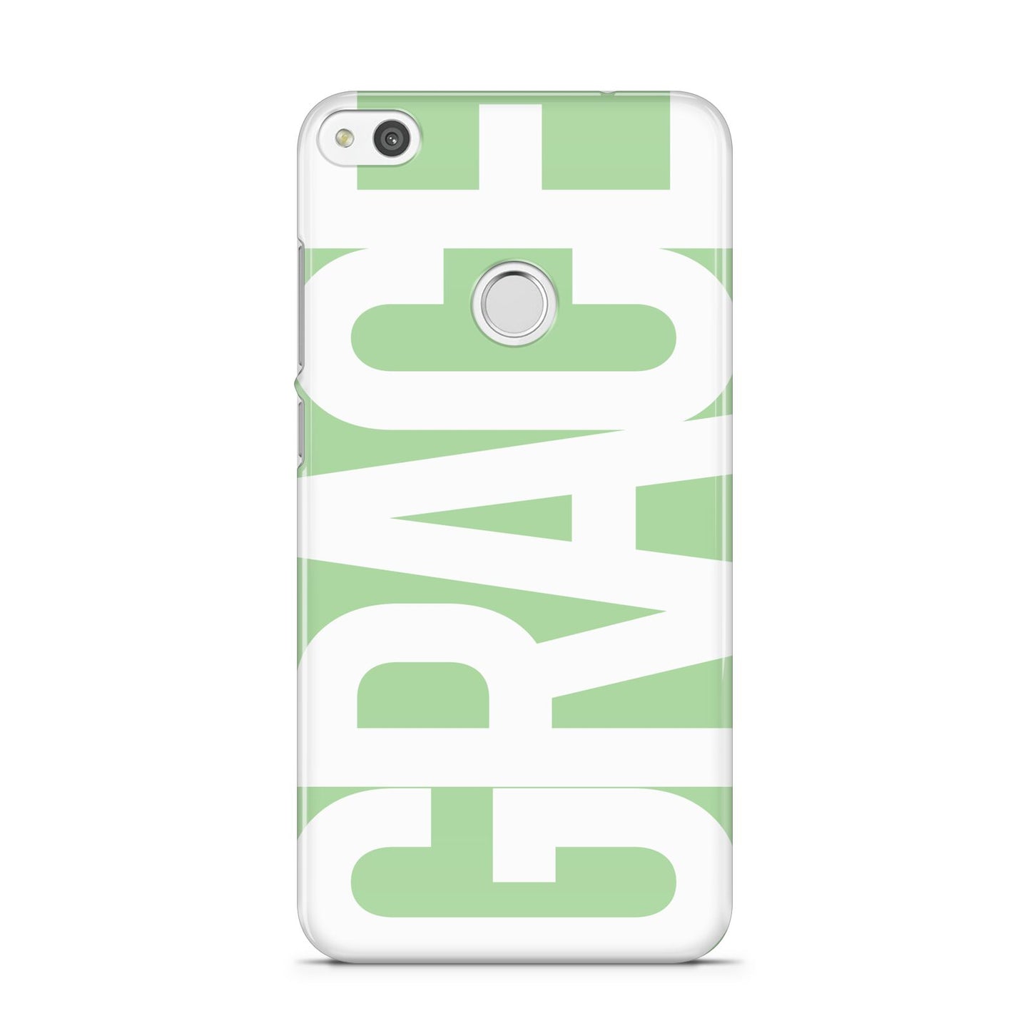 Pale Green with Bold White Text Huawei P8 Lite Case