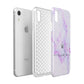 Pale Purple Glitter Marble with Crowned Name Apple iPhone XR White 3D Tough Case Expanded view