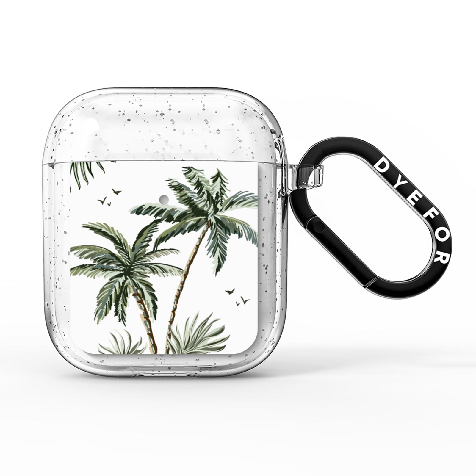 Palm Tree Pattern AirPods Glitter Case