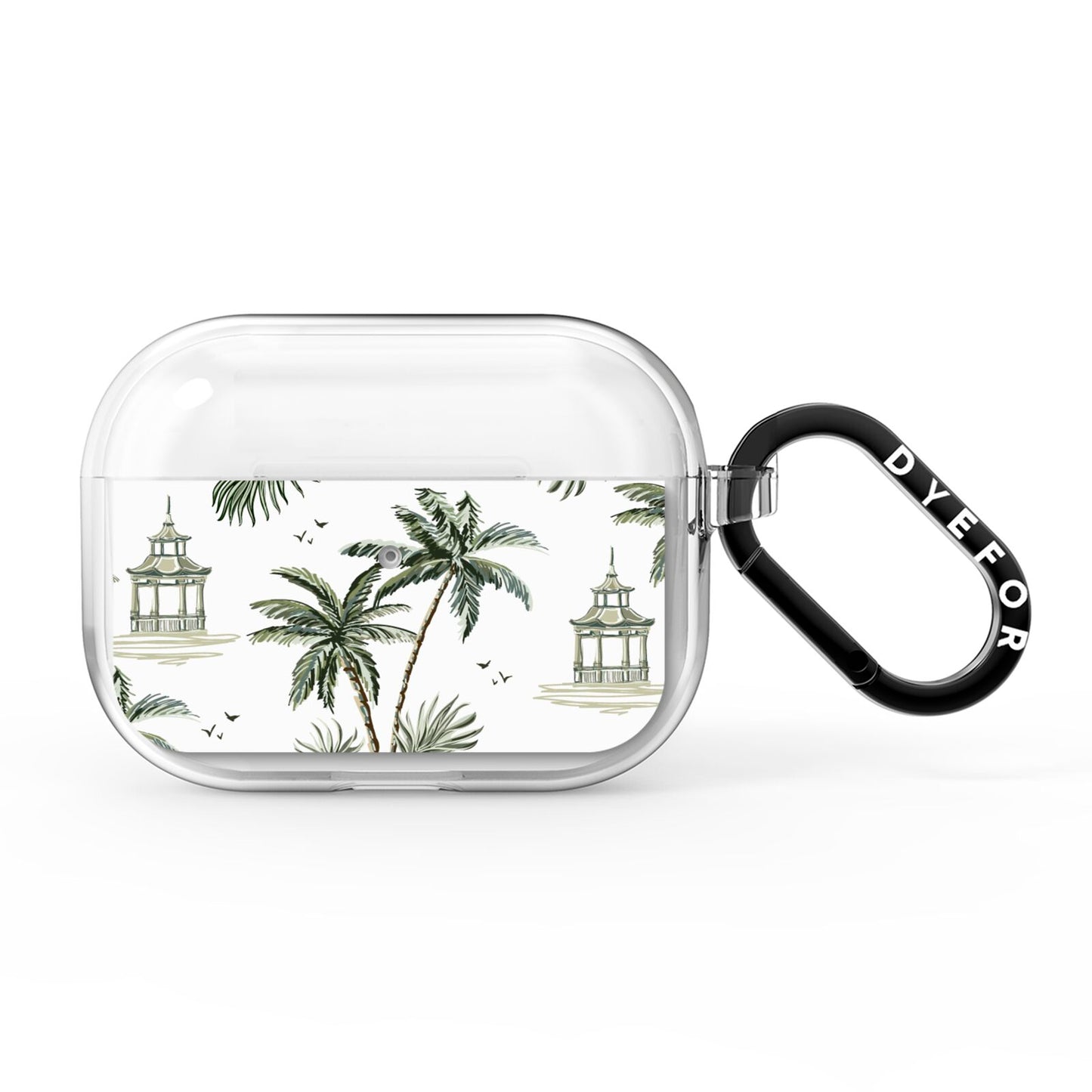 Palm Tree Pattern AirPods Pro Clear Case