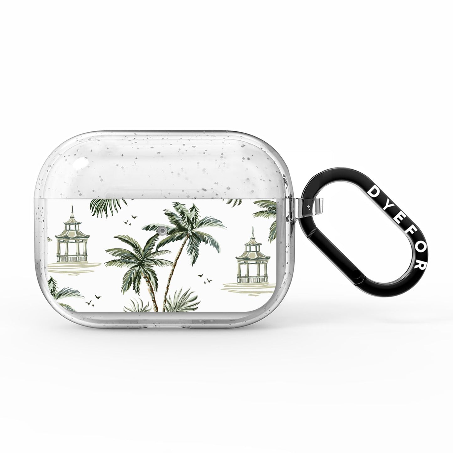 Palm Tree Pattern AirPods Pro Glitter Case