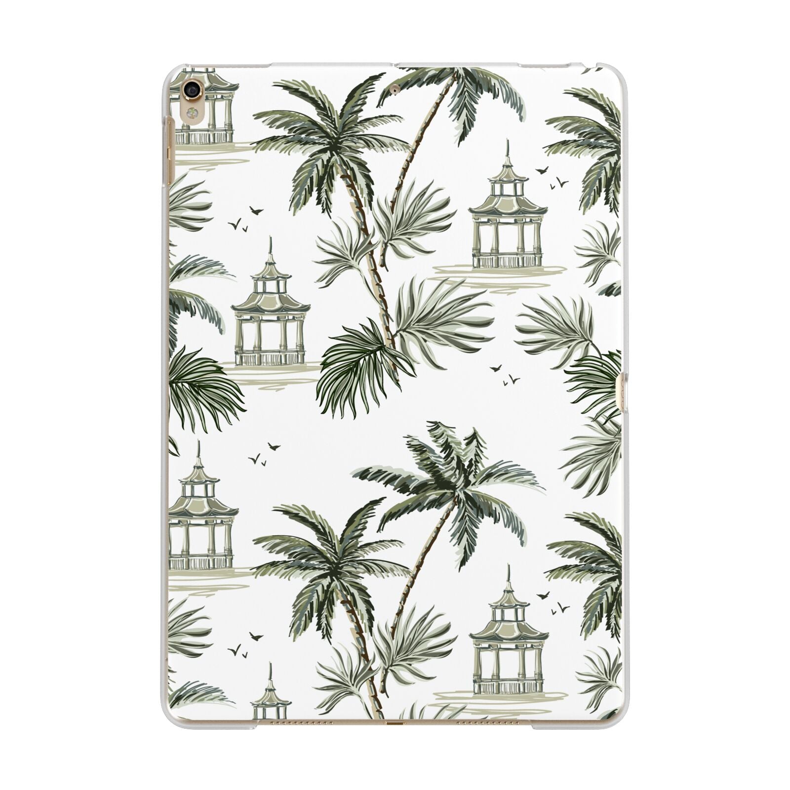 Palm Tree Pattern Apple iPad Gold Case