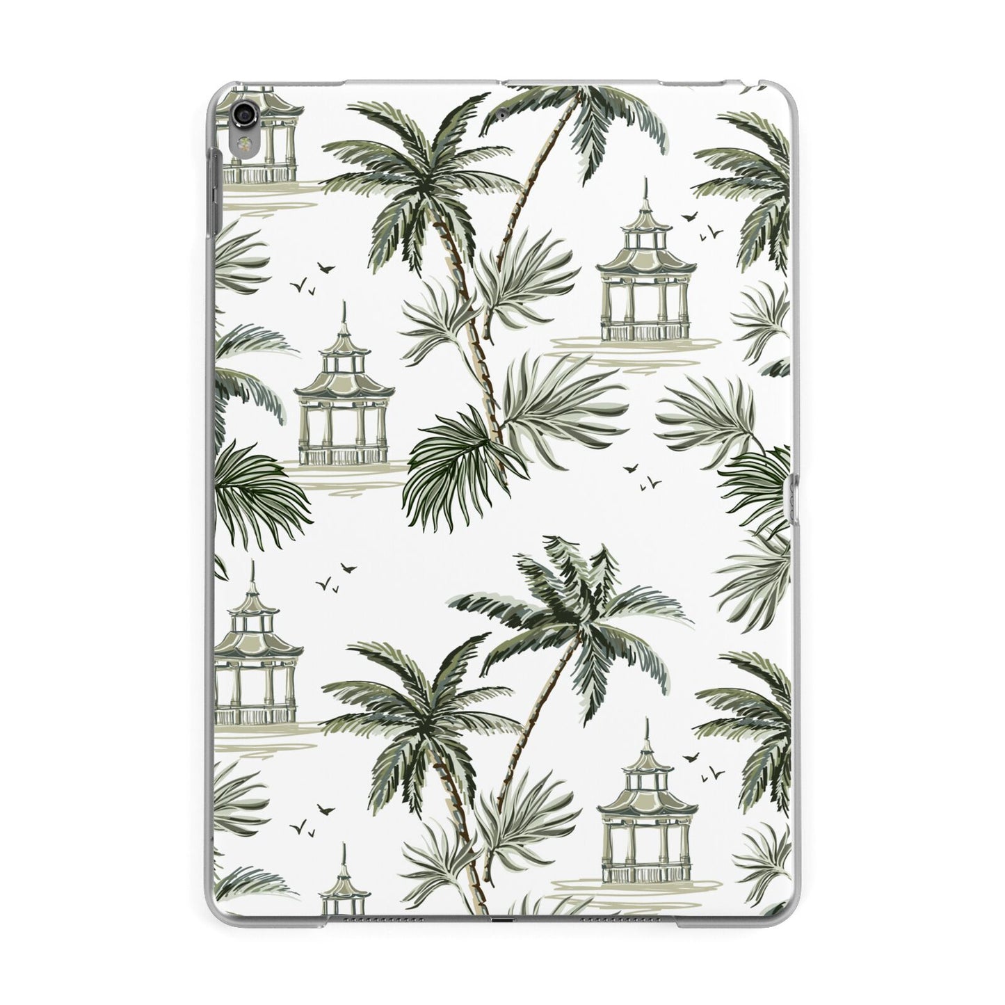 Palm Tree Pattern Apple iPad Grey Case