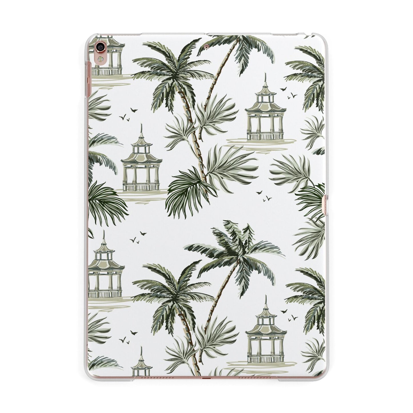 Palm Tree Pattern Apple iPad Rose Gold Case