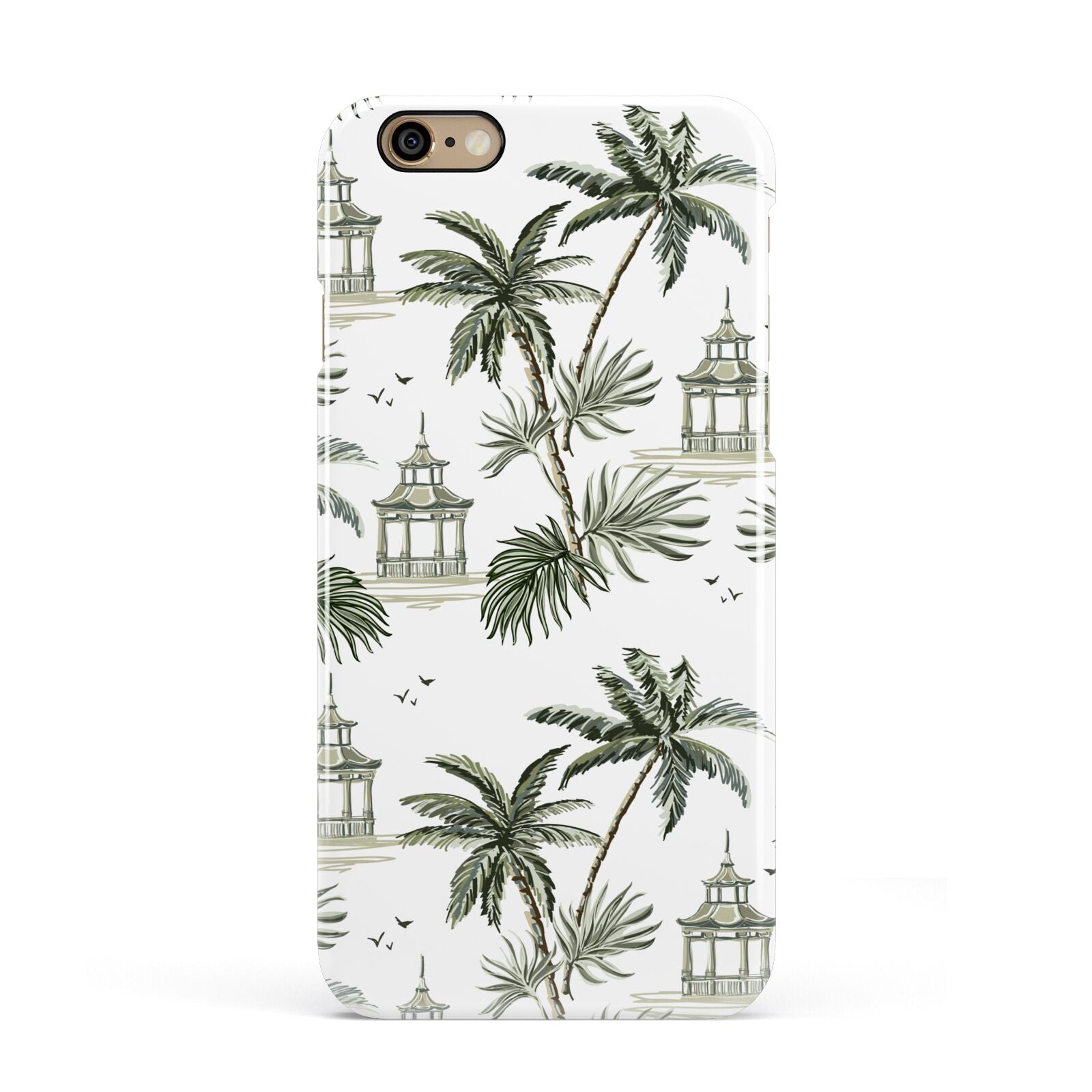 Palm Tree Pattern Apple iPhone 6 3D Snap Case