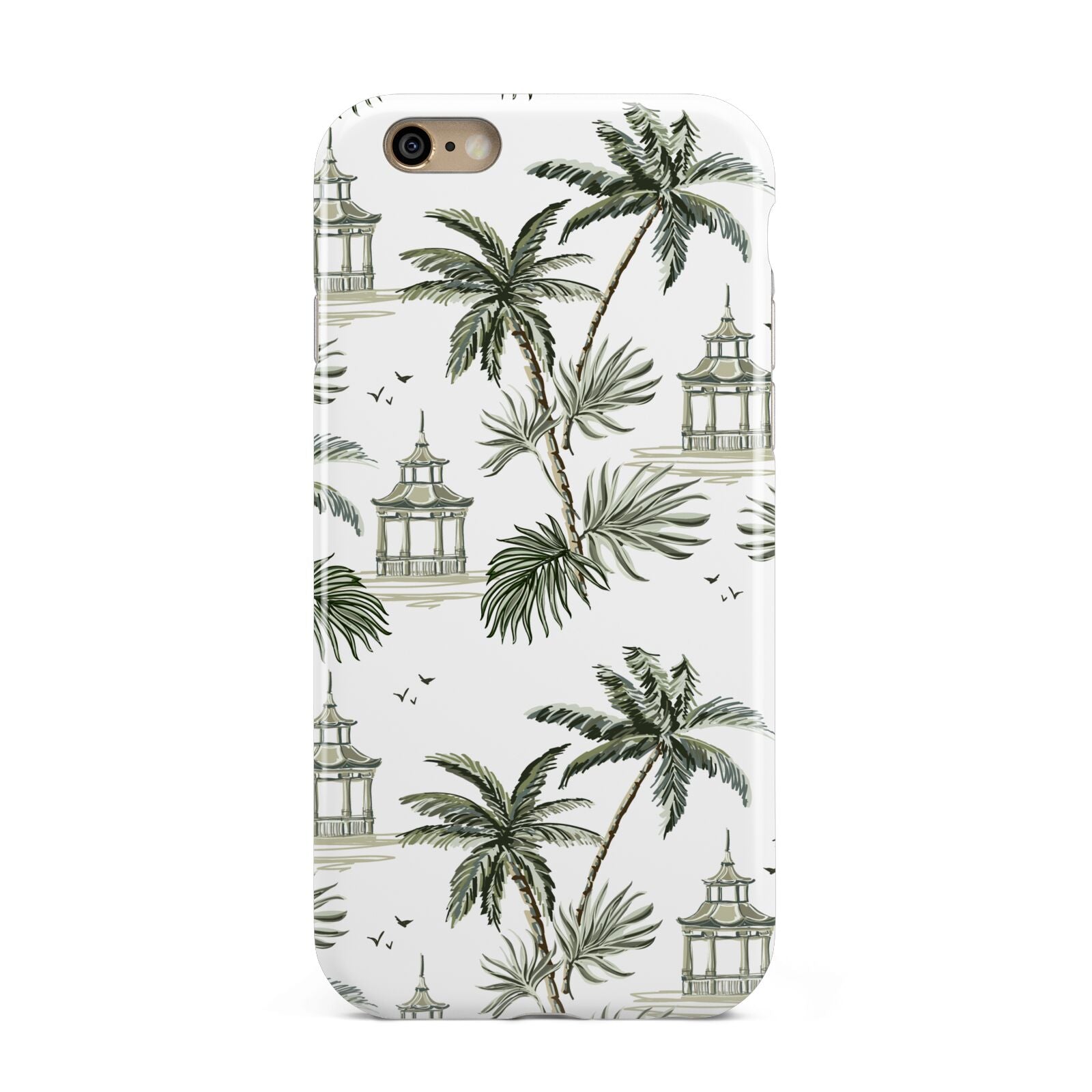 Palm Tree Pattern Apple iPhone 6 3D Tough Case