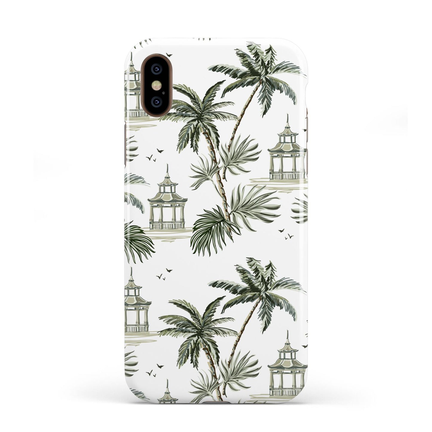 Palm Tree Pattern Apple iPhone XS 3D Tough