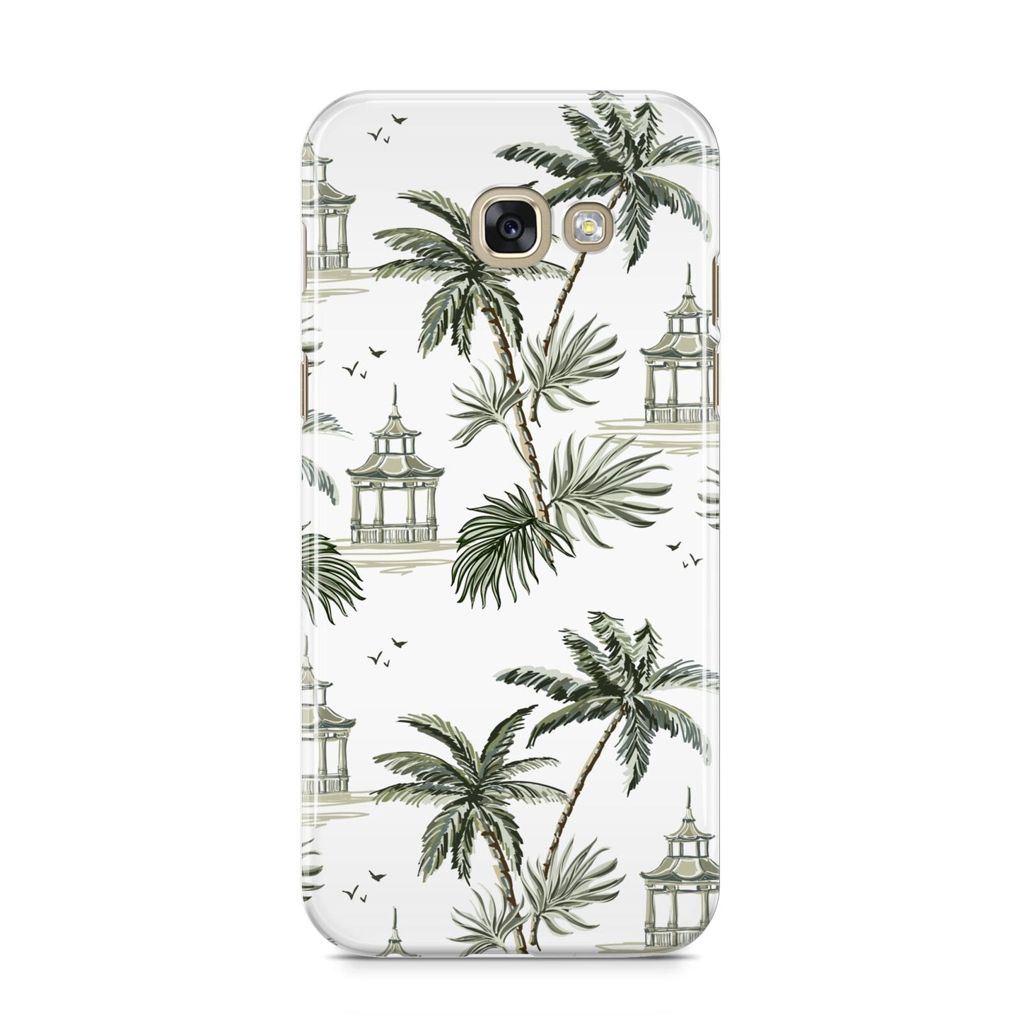 Palm Tree Pattern Samsung Galaxy A5 2017 Case on gold phone