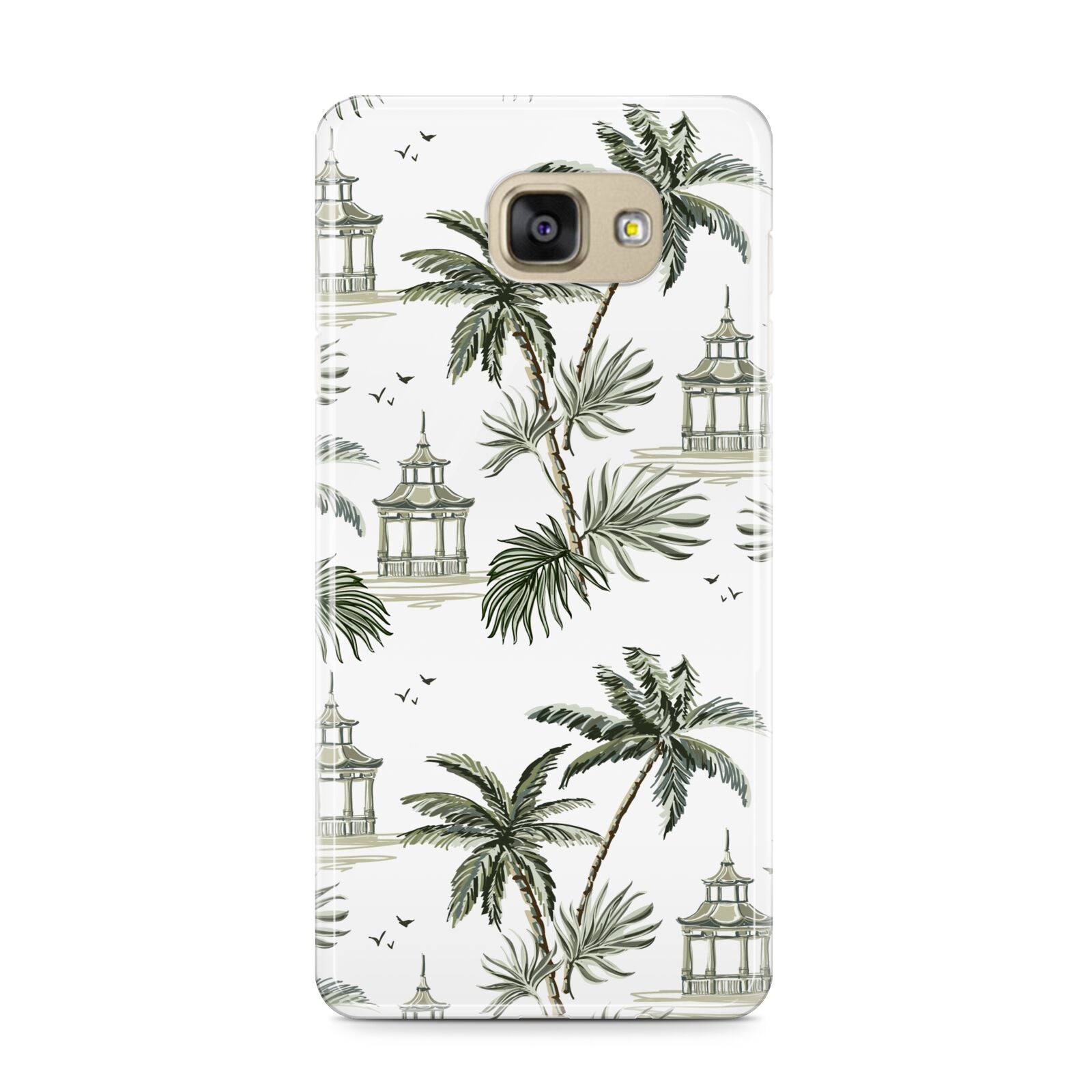 Palm Tree Pattern Samsung Galaxy A9 2016 Case on gold phone