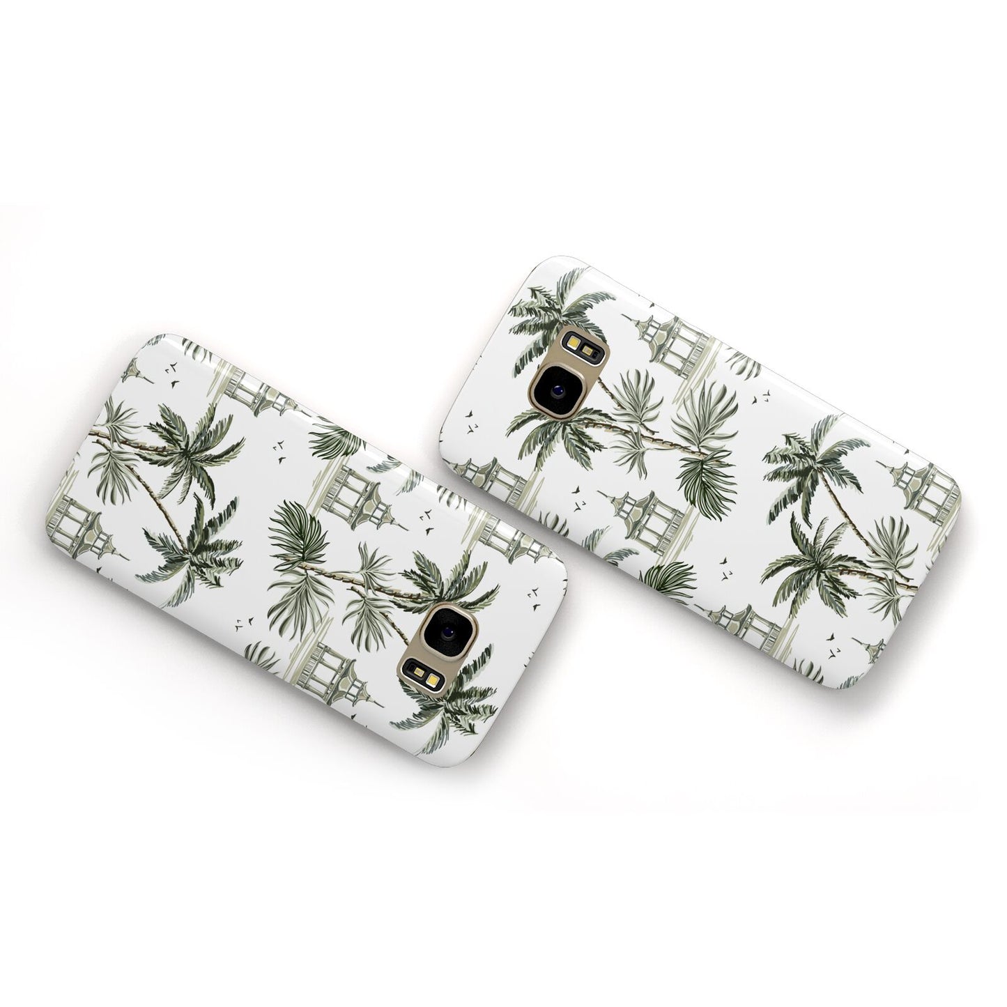 Palm Tree Pattern Samsung Galaxy Case Flat Overview