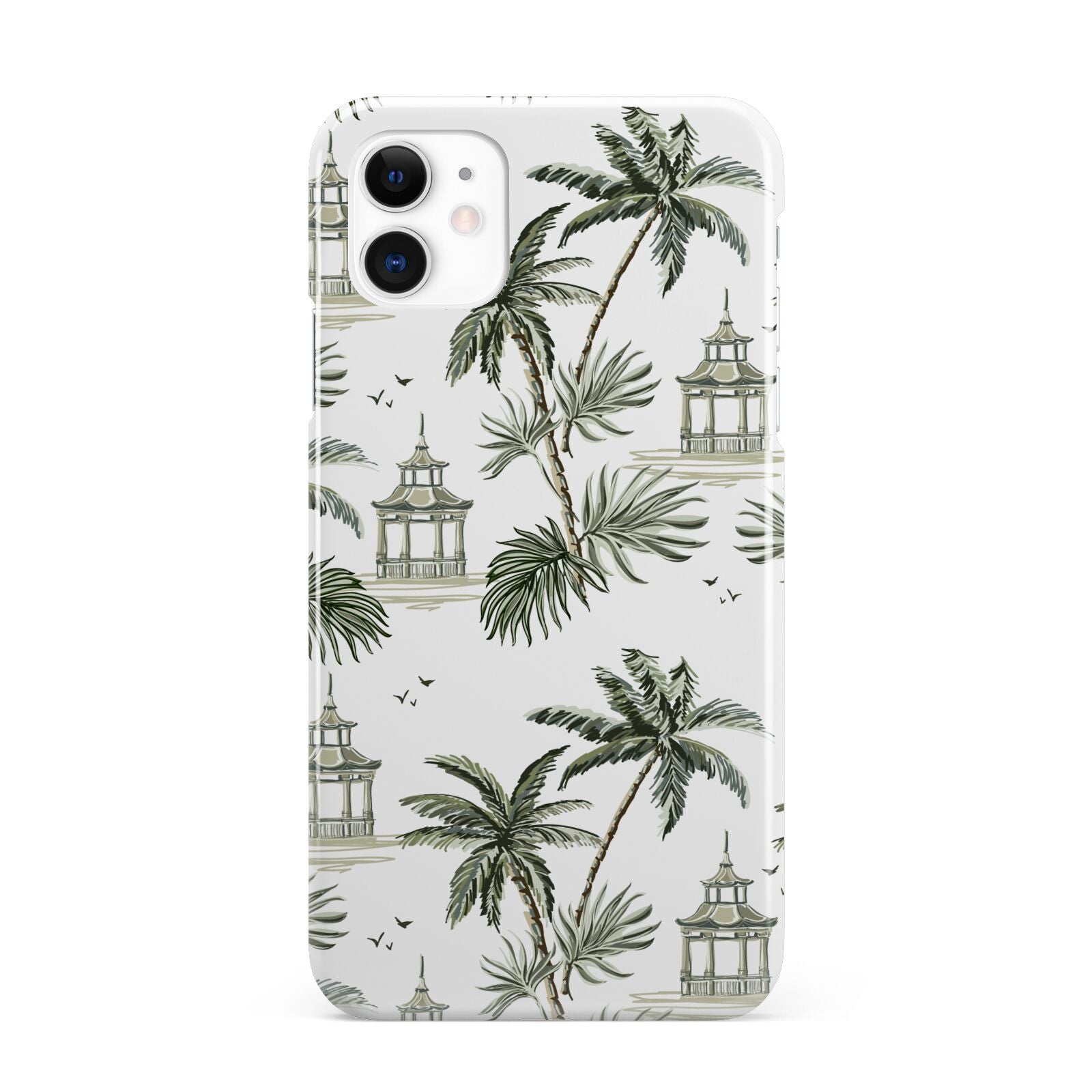 Palm Tree Pattern iPhone 11 3D Snap Case