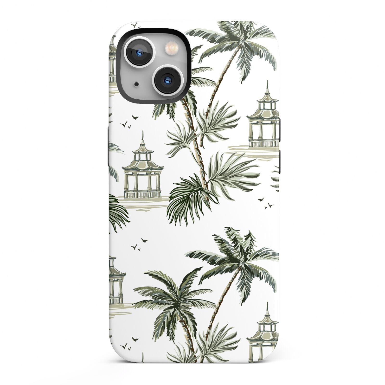 Palm Tree Pattern iPhone 13 Full Wrap 3D Tough Case