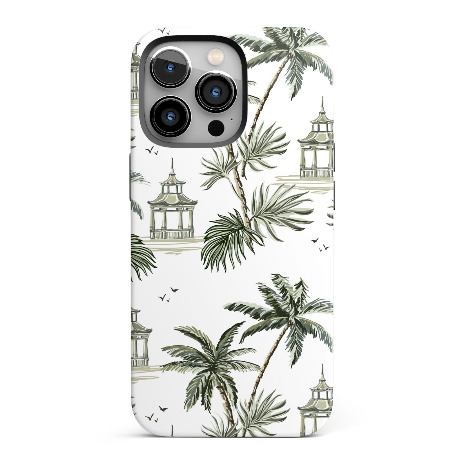 Palm Tree Pattern iPhone 13 Pro Full Wrap 3D Tough Case