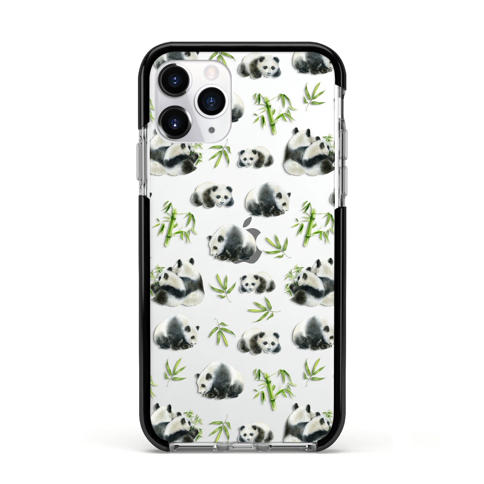 Panda Apple iPhone 11 Pro in Silver with Black Impact Case